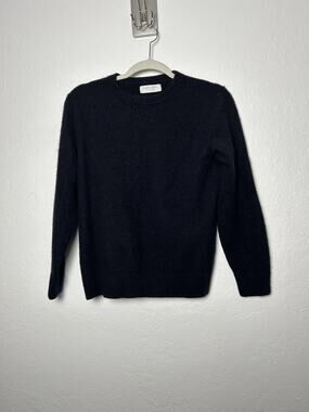 Everlane The Classic Crew Black Cashmere Sweater Quiet Luxury Size Large